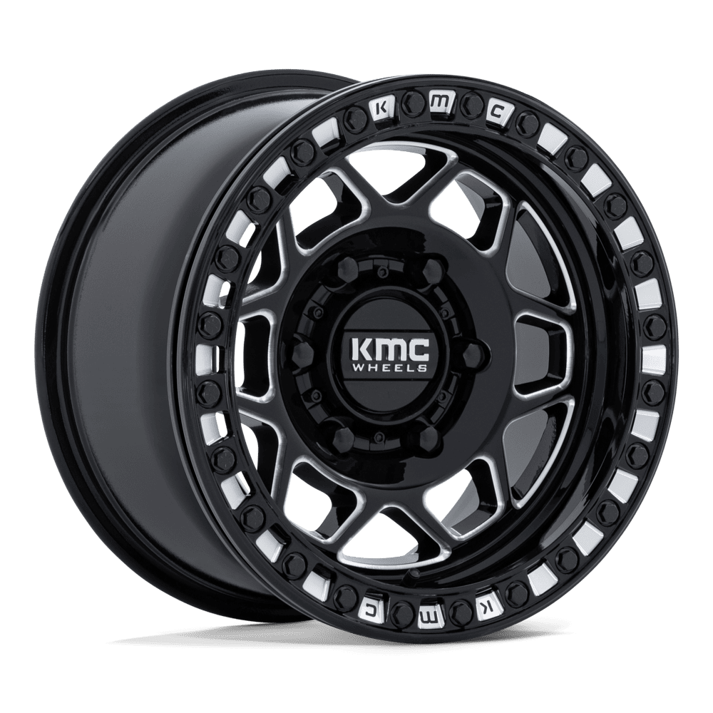 KMC Powersports KS241 TORX UTV BEADLOCK – 15X7 – 6X139.7 – 38 mm – GLOSS BLACK MILLED