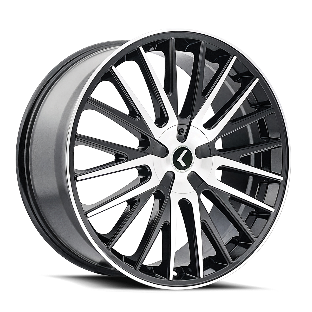 Kraze Wheels DOUBLE DOWN – 22x8.5, 5x114.3/5x120, +38 – Gloss Black Machined