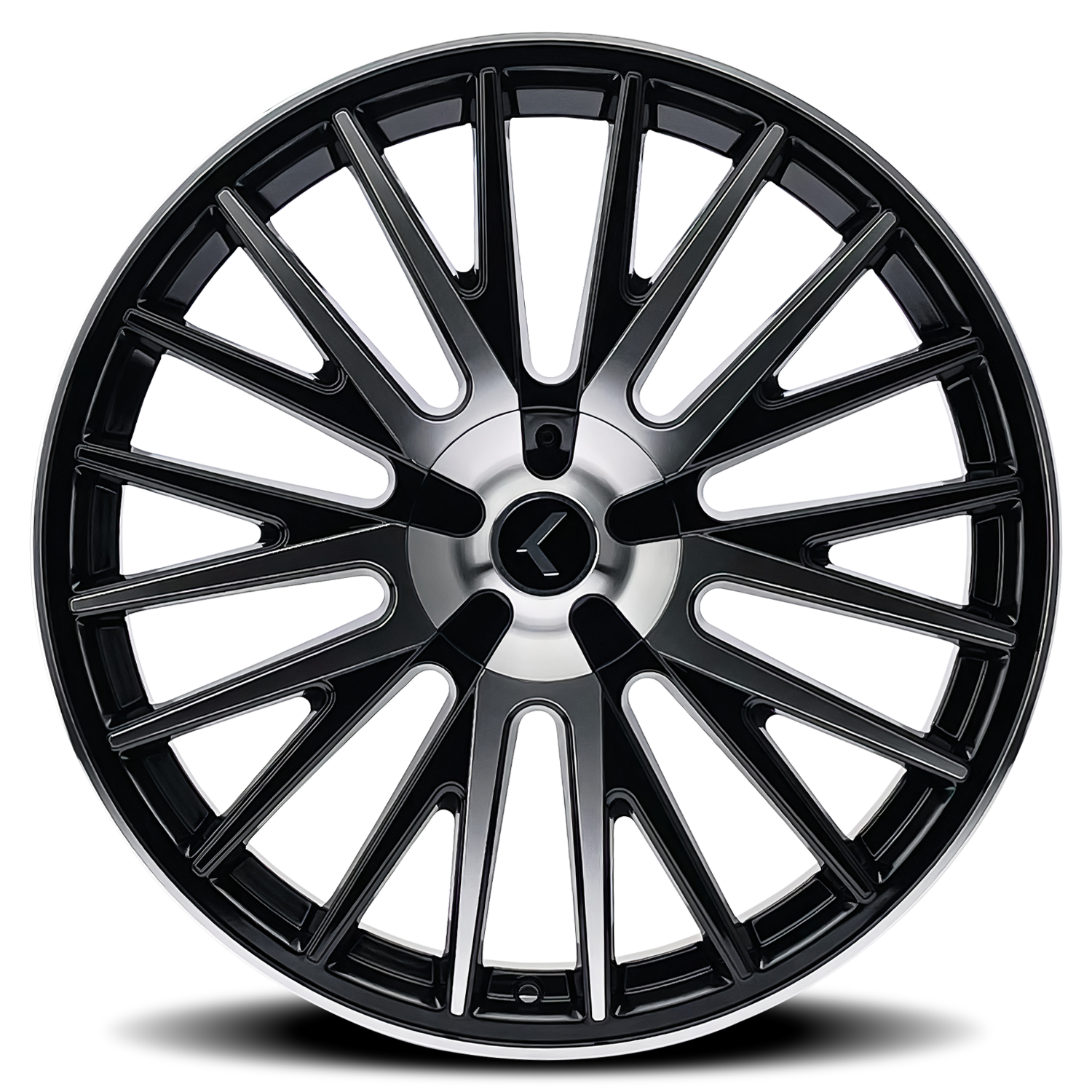 Kraze Wheels DOUBLE DOWN – 22x8.5, 5x114.3/5x120, +38 – Gloss Black Machined