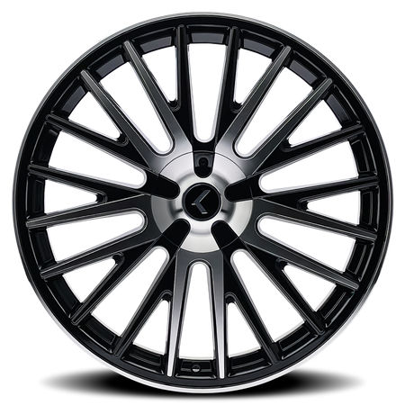 Kraze Wheels DOUBLE DOWN – 22x8.5, 5x114.3/5x120, +38 – Gloss Black Machined