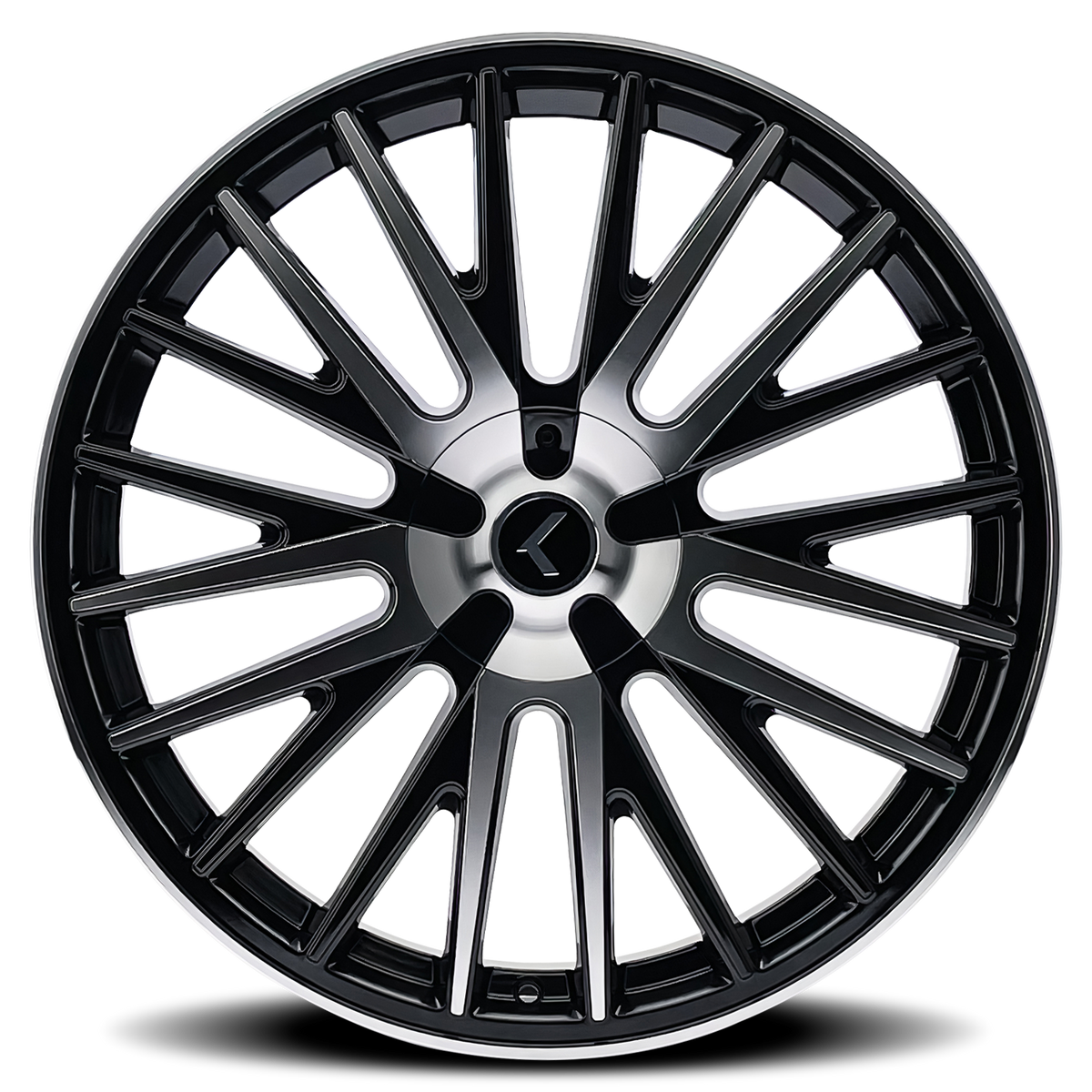 Kraze Wheels DOUBLE DOWN – 22x8.5, 5x112/5x114.3, +38 – Gloss Black Machined