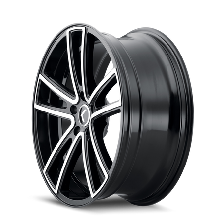 Kraze Wheels LUSSO – 17x8, 5x115, +38 – Gloss Black Machined