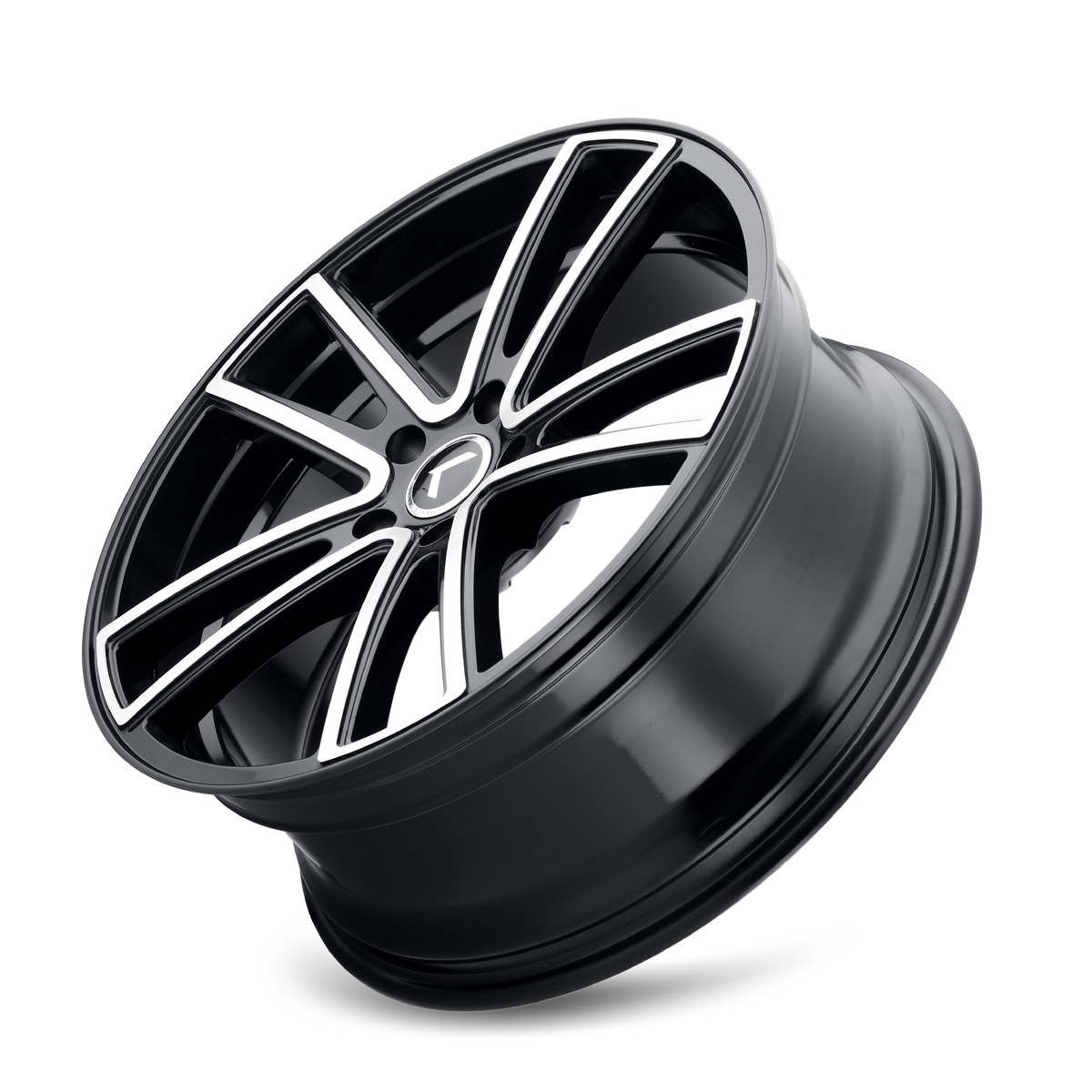 Kraze Wheels LUSSO – 17x8, 5x115, +38 – Gloss Black Machined