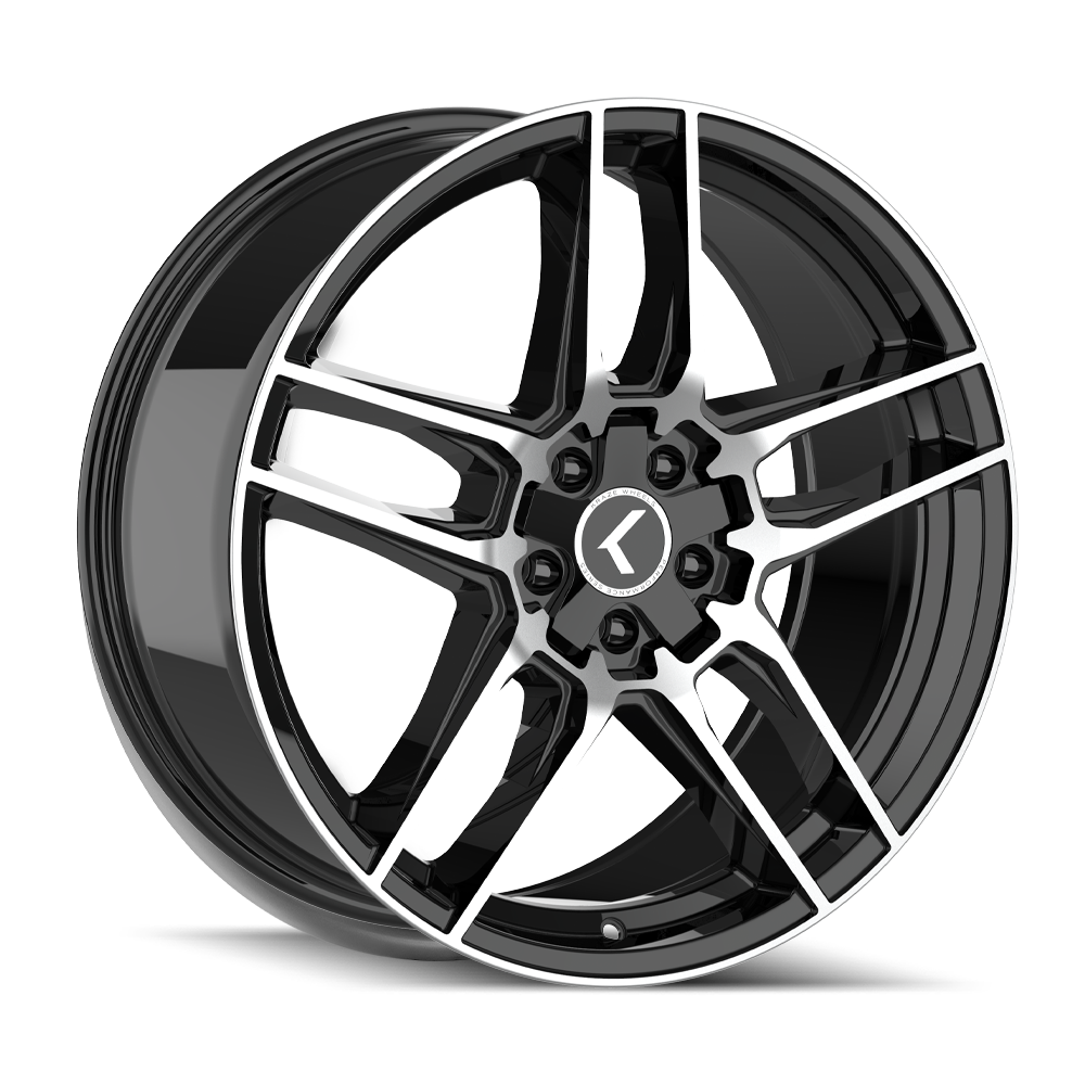Kraze Wheels CONVERGE – 19x8.5, 5x108/5x114.3, +35 – Black Machined