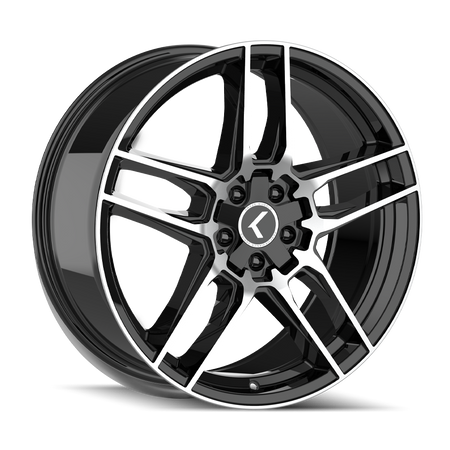 Kraze Wheels CONVERGE – 19x8.5, 5x112/5x120, +30 – Black Machined