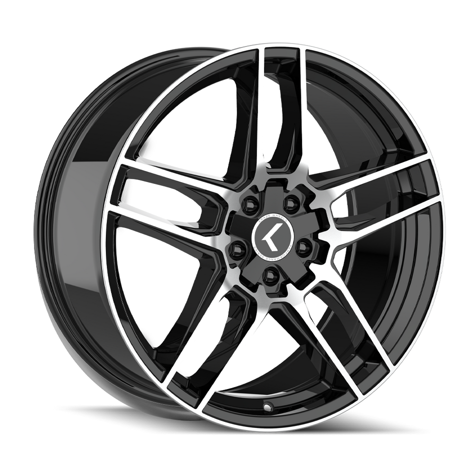 Kraze Wheels CONVERGE – 19x8.5, 5x112/5x120, +30 – Black Machined