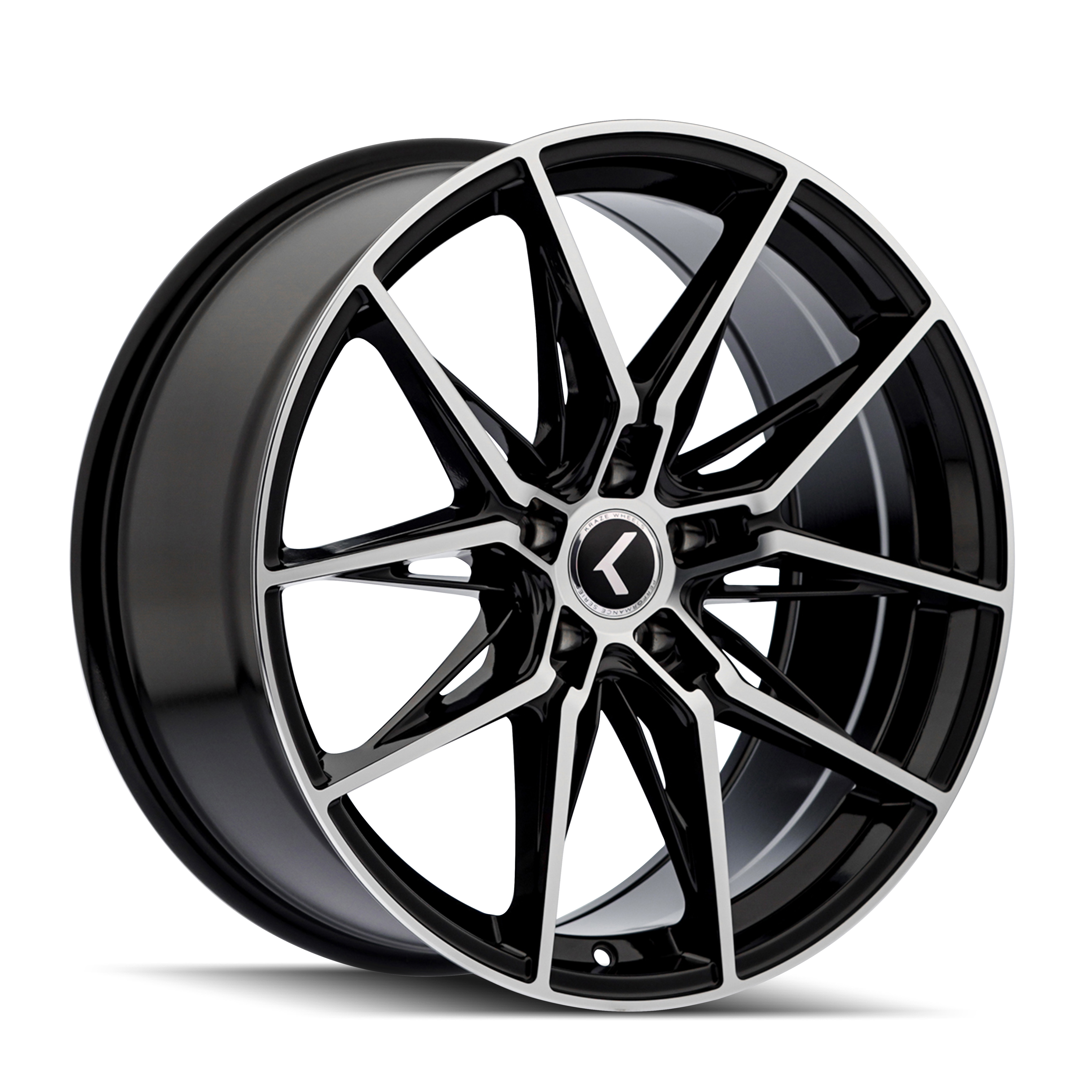 Kraze Wheels EVOLVE – 19x8.5, 5x112, +30 – Gloss Black Machined