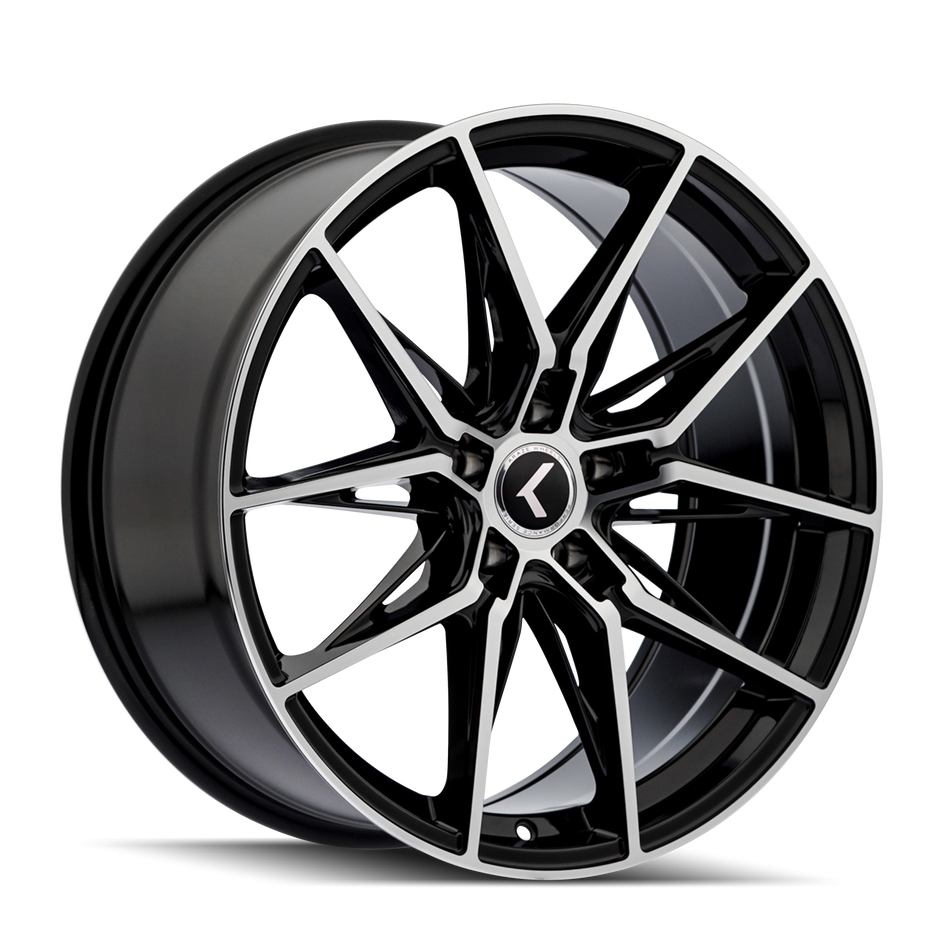 Kraze Wheels EVOLVE – 22x9, 5x114.3, +35 – Gloss Black Machined