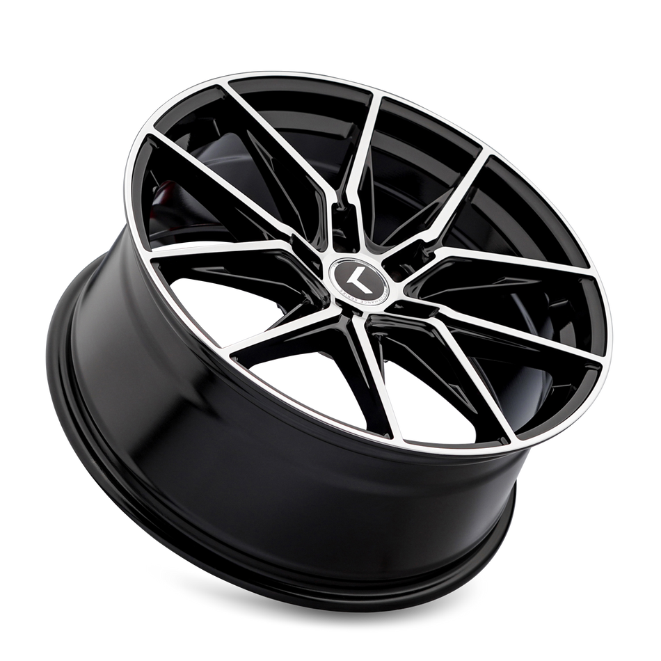 Kraze Wheels EVOLVE – 22x9, 5x114.3, +35 – Gloss Black Machined