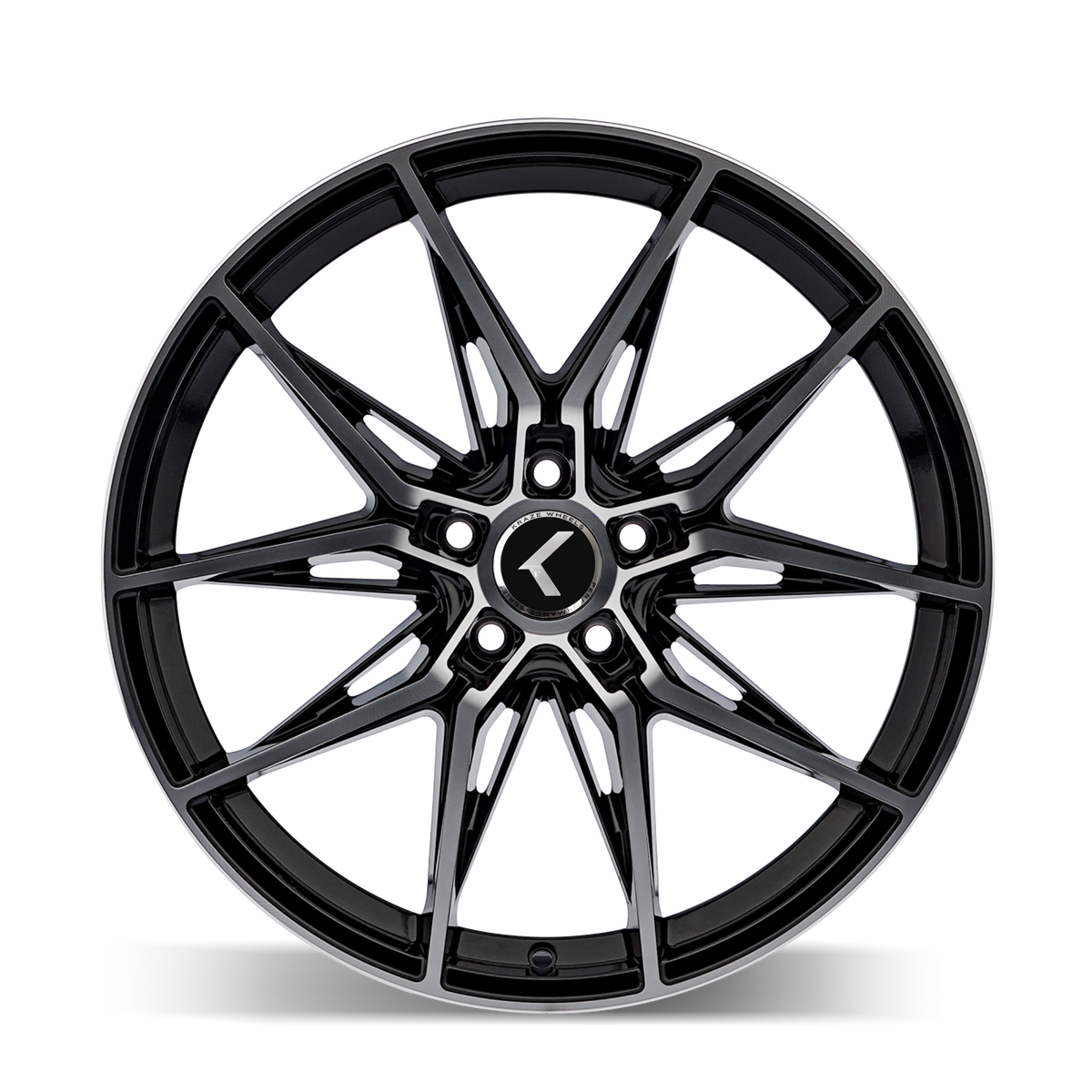 Kraze Wheels EVOLVE – 22x9, 5x112, +35 – Gloss Black Machined