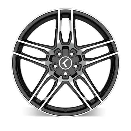 Kraze Wheels CONVERGE – 19x8.5, 5x112/5x120, +30 – Black Machined