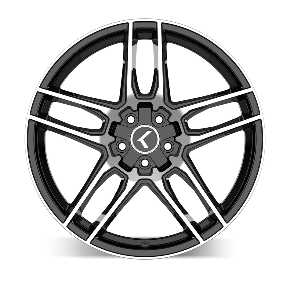 Kraze Wheels CONVERGE – 19x8.5, 5x108/5x114.3, +35 – Black Machined