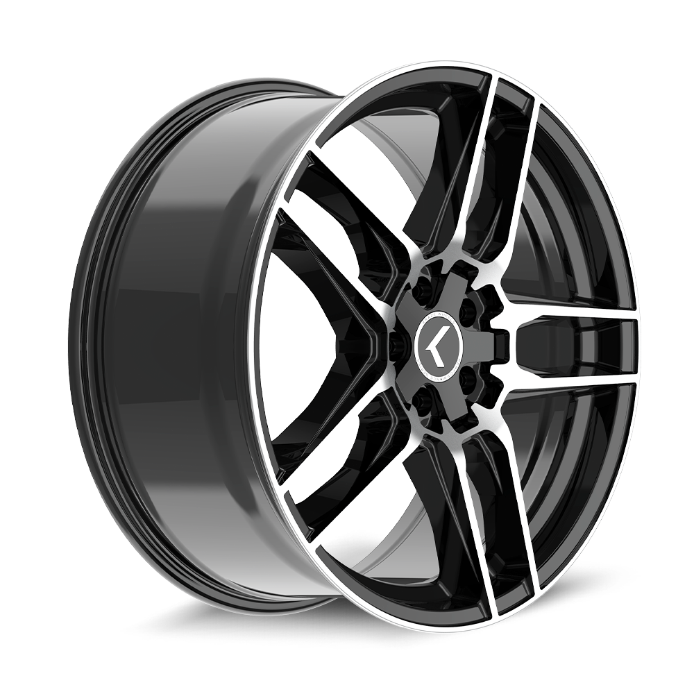 Kraze Wheels CONVERGE – 18x8.5, 5x108/5x114.3, +35 – Black Machined