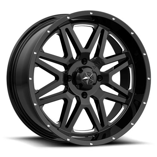 MSA Offroad Wheels M26 VIBE UTV – 14X7 – 4X156 – 0 mm – GLOSS BLACK MILLED