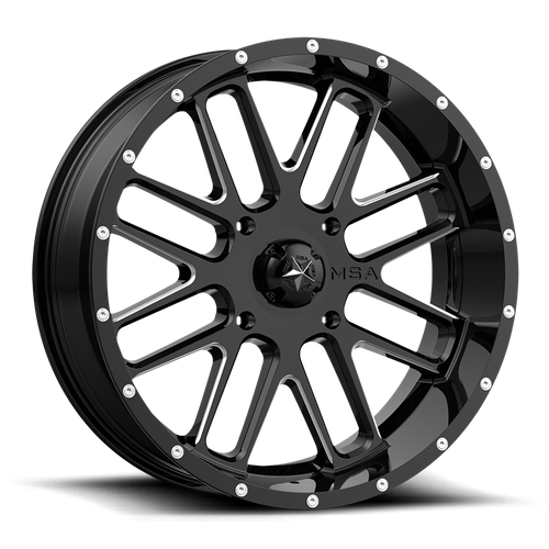 MSA Offroad Wheels M35 BANDIT UTV – 22X7 – 4X137 – 0 mm – GLOSS BLACK MILLED
