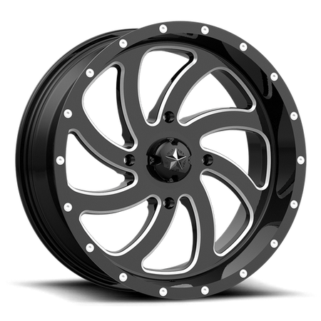 MSA Offroad Wheels M36 SWITCH UTV – 22X7 – 4X156 – 0 mm – GLOSS BLACK MILLED