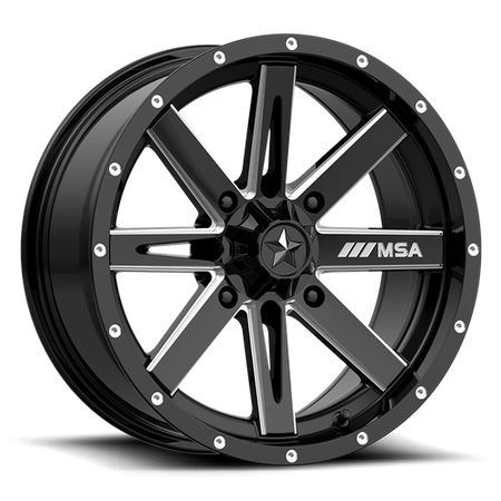 MSA Offroad Wheels M41 BOXER UTV – 14X7 – 4X110 – -47 mm – GLOSS BLACK MILLED