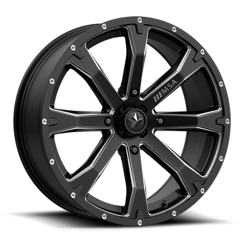 MSA Offroad Wheels M42 BOUNTY UTV – 14X7 – 4X110 – 10 mm – SATIN BLACK MILLED