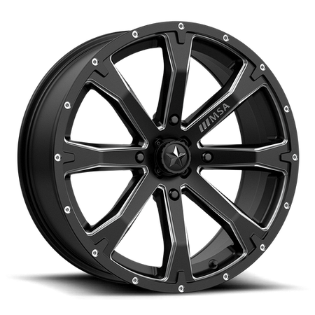 MSA Offroad Wheels M42 BOUNTY UTV – 14X7 – 4X110 – 10 mm – SATIN BLACK MILLED