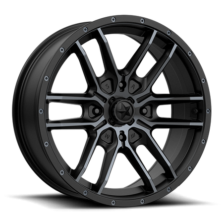 MSA Offroad Wheels M43 FANG UTV – 15X7 – 4X156 – 10 mm – SATIN BLACK W/ TITANIUM TINT