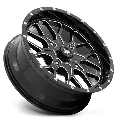 MSA Offroad Wheels M45 PORTAL UTV – 22X7 – 4X156 – 0 mm – GLOSS BLACK MILLED