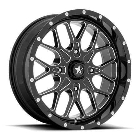 MSA Offroad Wheels M45 PORTAL UTV – 22X7 – 4X156 – 0 mm – GLOSS BLACK MILLED
