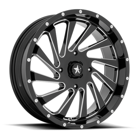 MSA Offroad Wheels M46 BLADE UTV – 20X7 – 4X110 – 0 mm – GLOSS BLACK MILLED