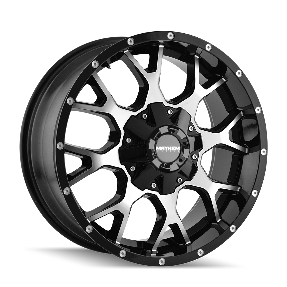 Mayhem Wheels WARRIOR – 20x9, 6x135/6x139.7, 0 – Gloss Black Machined