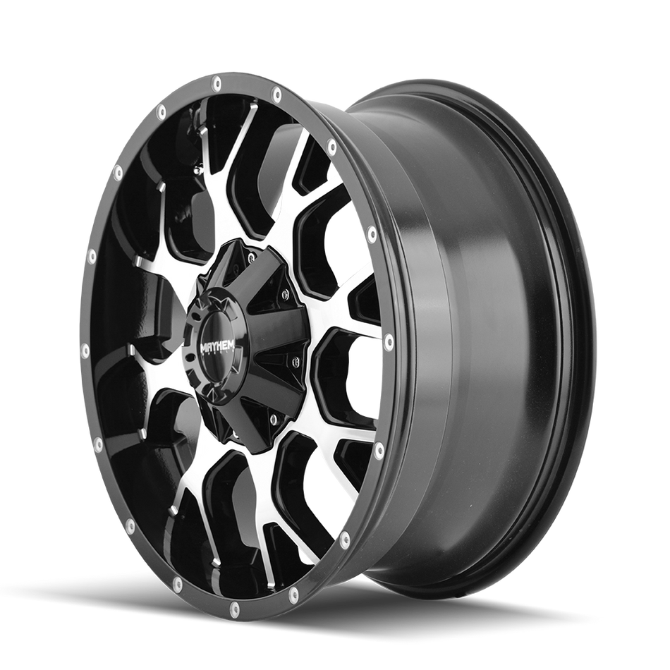 Mayhem Wheels WARRIOR – 20x9, 6x135/6x139.7, +18 – Gloss Black Machined
