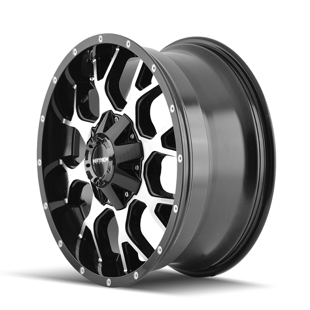 Mayhem Wheels WARRIOR – 18x9, 6x135/6x139.7, -12 – Gloss Black Machined