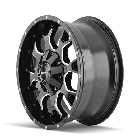 Mayhem Wheels WARRIOR – 17x9, 6x114.3/6x139.7, +18 – Gloss Black Milled