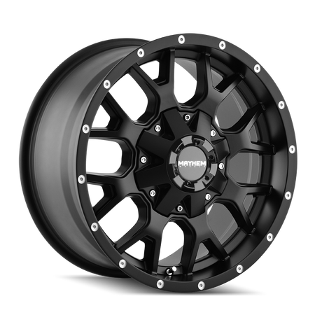 Mayhem Wheels WARRIOR – 20x10, 5x127/5x139.7, -25 – Matte Black
