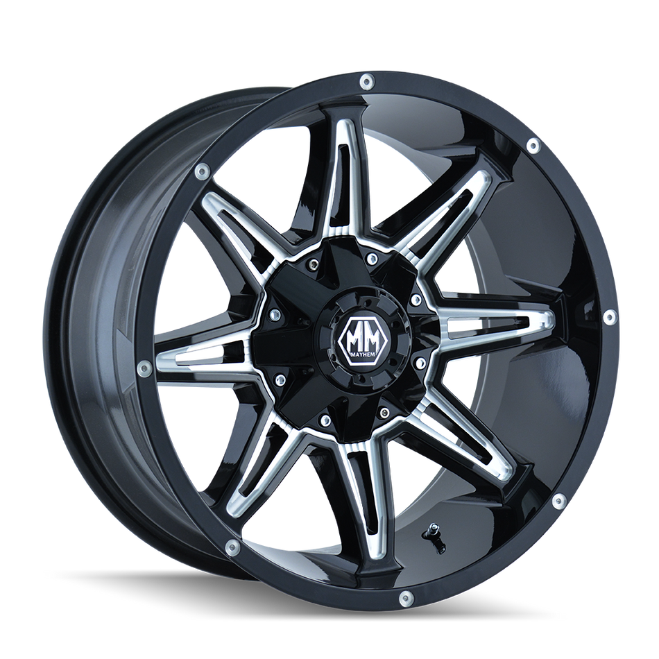 Mayhem Wheels RAMPAGE – 18x9, 8x170, -12 – Gloss Black Milled