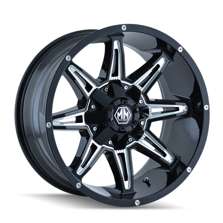 Mayhem Wheels RAMPAGE – 18x9, 8x180, +18 – Gloss Black Milled