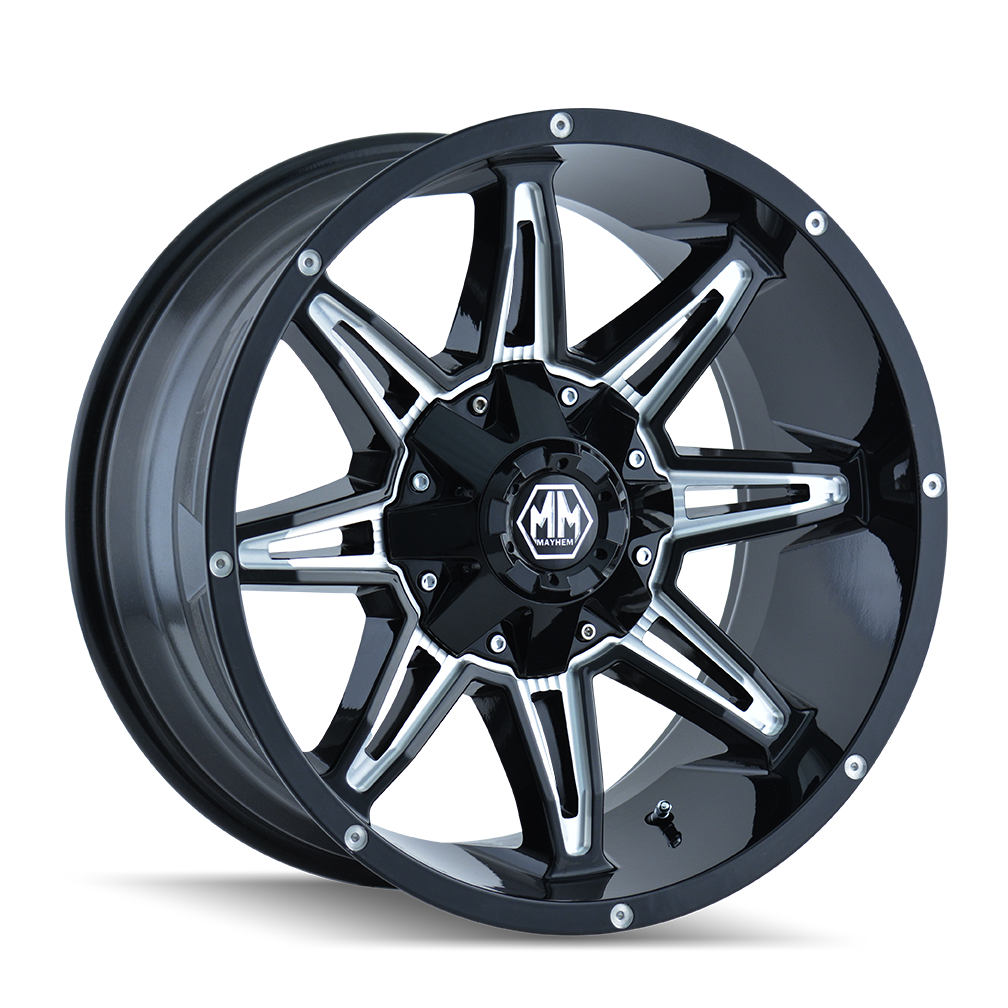 Mayhem Wheels RAMPAGE – 17x9, 5x127/5x139.7, +18 – Gloss Black Milled