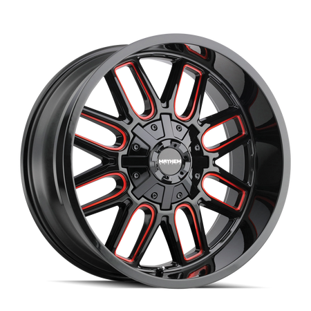Mayhem Wheels COGENT – 18x9, 6x135/6x139.7, 0 – Gloss Black Milled Prism Red