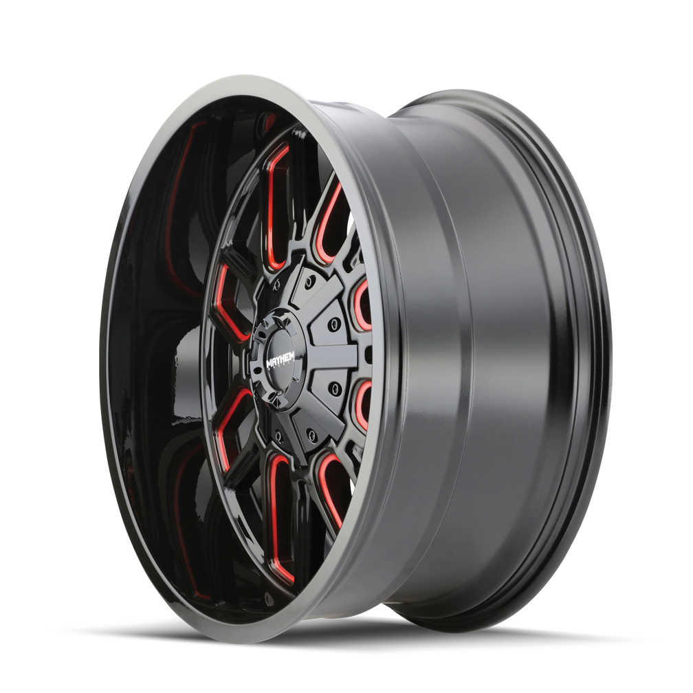 Mayhem Wheels COGENT – 18x9, 6x135/6x139.7, 0 – Gloss Black Milled Prism Red