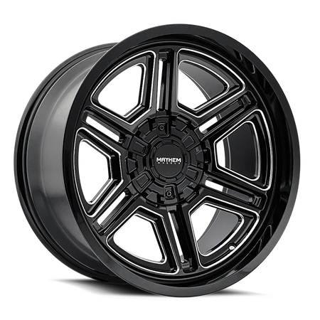 Mayhem Wheels HERMOSA – 20x10, 6x135/6x139.7, -25 – Gloss Black Milled
