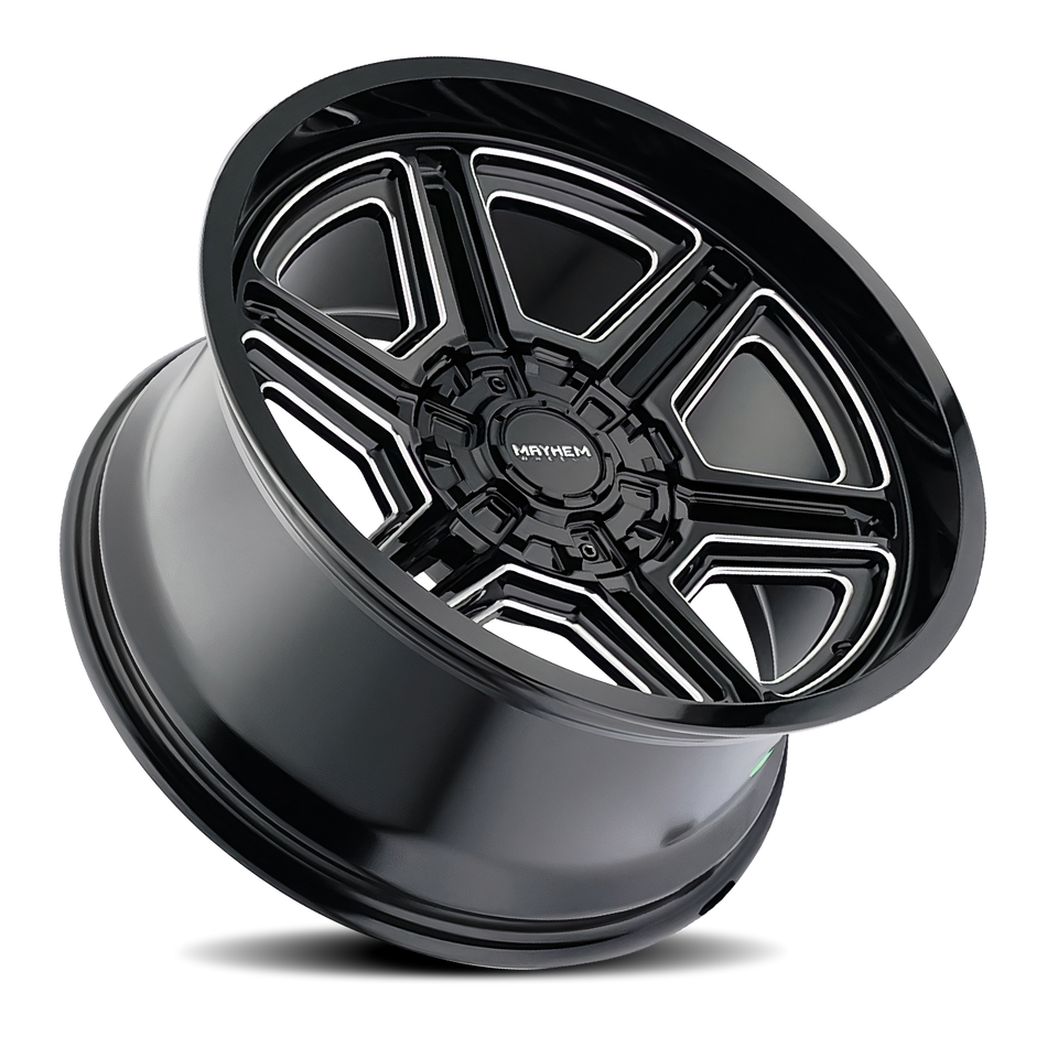 Mayhem Wheels HERMOSA – 20x10, 6x135/6x139.7, -25 – Gloss Black Milled