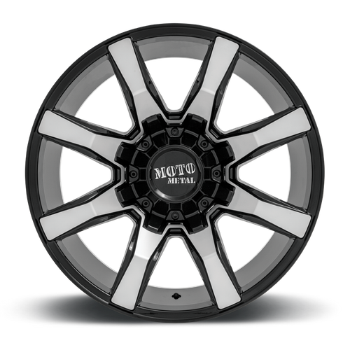 Moto Metal MO804 SPIDER – 22X12 – 8X170 – -44 mm – GLOSS BLACK MACHINED
