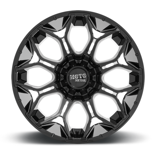 Moto Metal MO808 SNIPER – 20X10 – 6X135/6X139.7 – -18 mm – GLOSS BLACK MILLED
