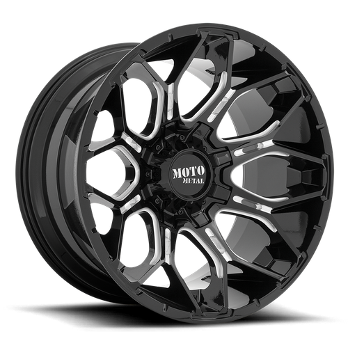 Moto Metal MO808 SNIPER – 20X10 – 6X135/6X139.7 – -18 mm – GLOSS BLACK MILLED