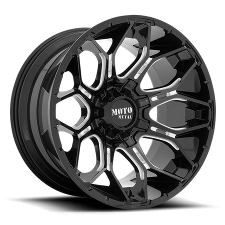 Moto Metal MO808 SNIPER – 20X10 – 6X135/6X139.7 – -18 mm – GLOSS BLACK MILLED