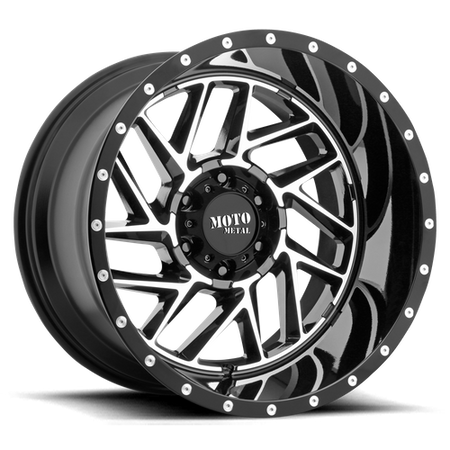 Moto Metal MO985 BREAKOUT – 20X10 – 5X127 – -18 mm – GLOSS BLACK MACHINED