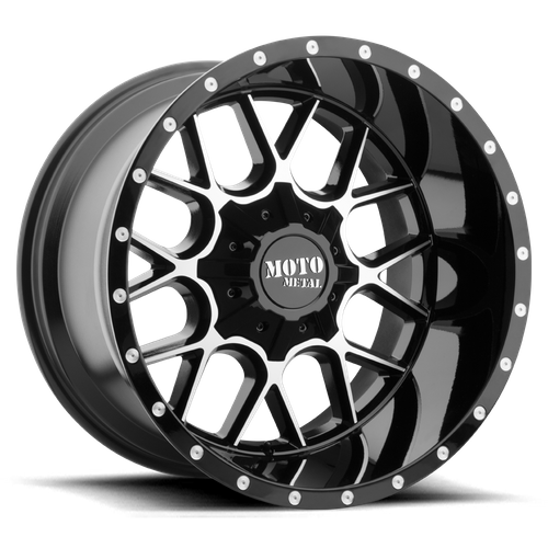 Moto Metal MO986 SIEGE – 20X10 – 6X135/6X139.7 – -18 mm – GLOSS BLACK MACHINED