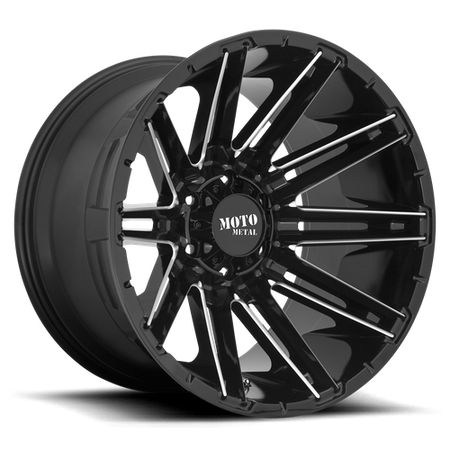 Moto Metal MO998 KRAKEN – 20X10 – 8X180 – -18 mm – GLOSS BLACK MILLED