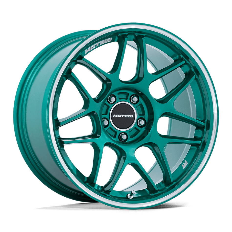Motegi MR158 TSUBAKI – 18X10.5 – 5X120 – 35 mm – HOKKAIDO GREEN W/ MACHINED LIP