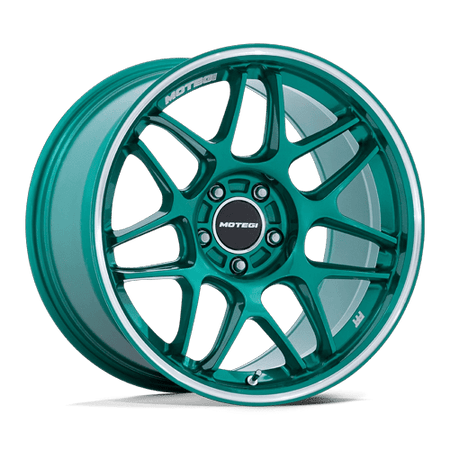 Motegi MR158 TSUBAKI – 18X10.5 – 5X112 – 35 mm – HOKKAIDO GREEN W/ MACHINED LIP