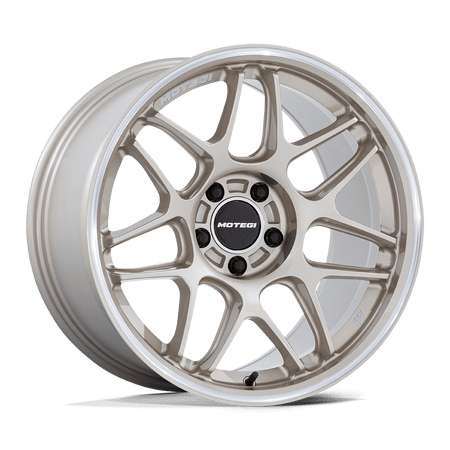 Motegi MR158 TSUBAKI – 18X8.5 – 5X112 – 42 mm – MOTORSPORT GOLD W MACHINED LIP