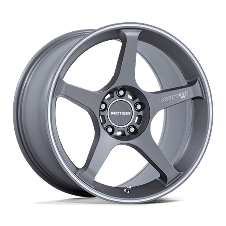 Motegi MR159 BATTLE V – 18X10.5 – 5X120 – 35 mm – GUNZILLA W MACHINED LIP STRIPE